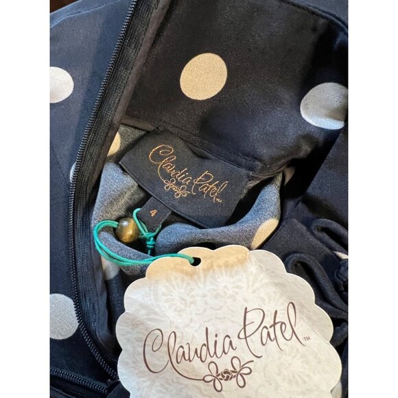 Anthropologie Claudia Patel SILK Top 4 Polka Dot Statement Sleeves NWT - Picture 11 of 14